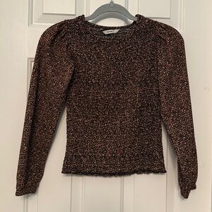 Kid's Black and Tan Patterned Top
